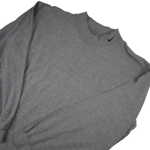 Vintage Nike Mini Swoosh Moc Neck Long Sleeve T Shirt - Picture 2 of 7